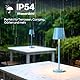 GOODEA LED Tischlampe Kabellos, 5500mAh Akku Tischleuchte mit 3 Höhen Verstellbar, 3 Farbten Dimmbare Wasserdichte Aluminium Touch Tischlampe für Esszimmer, Schlafzimmer, Terrasse [1er Set,Blau]