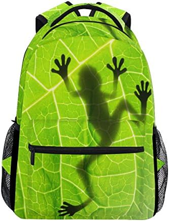 TropicalLife Amazon Rainforests Green Tree Frog Backpacks Bookbag Shoulder School Computer Hiking Gym Travel Casual Travel Daypack