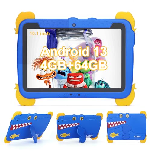 C Idea Tablet Android 13 para Niños, 10.1 Pulgadas, 4GB RAM 64GB ROM (1TB TF), 1280 * 800 FHD...