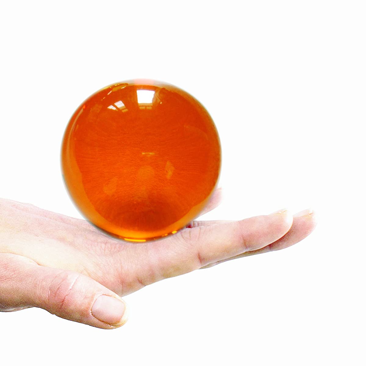 76mm Orange Acrylic Contact Juggling Ball - Approx. 3 inch