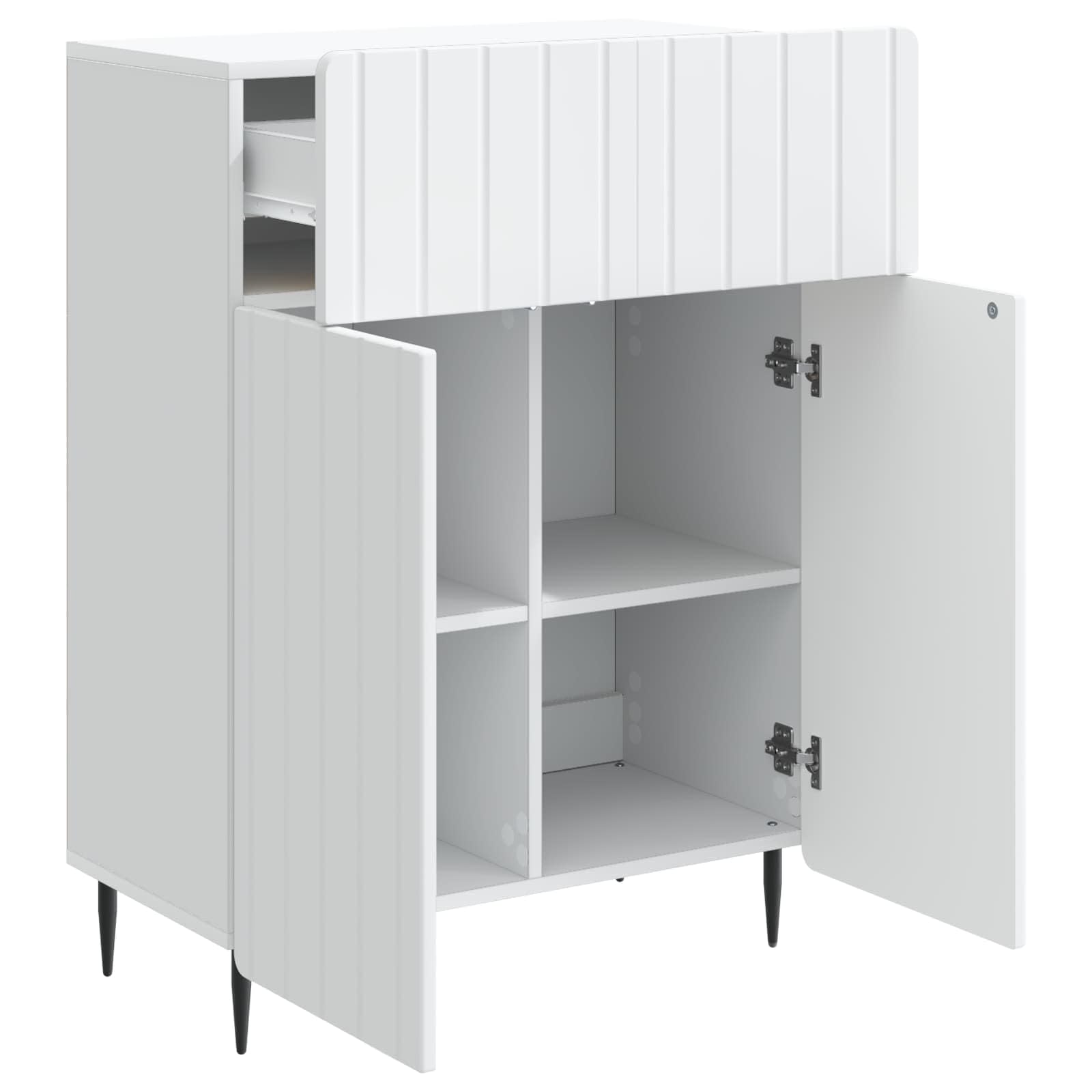 Credenza bianca, 66 x 34,5 x 92 cm, in legno