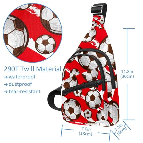 Bandolera cruzada de fútbol para hombre y mujer: mochila de senderismo y viaje 5