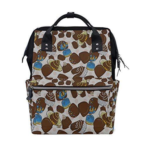 Praline Bitterkeit Große Kapazität Wickeltaschen Mama Rucksack Multi Funktionen Windel Wickeltasche Tote Handtasche Für Kinder Babypflege Reise