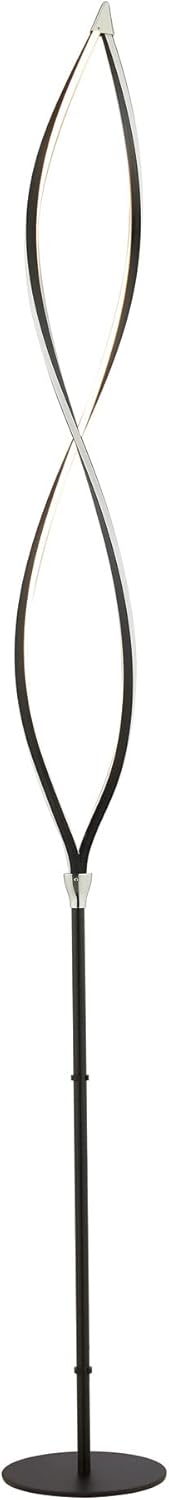 Lite Source Kyle 70" High Black Metal Modern LED Floor Lamp