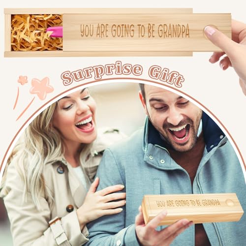 Pregnancy Announcement for Grandparent Grandpa, Pregnancy Test Keepsake Box, Baby Announcement Reveal Gifts Ideas for Husband Grandparents Dad Aunt and Uncle - Thumbnail 6