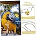LIOOBO Stainless Steel Bird Chain Parrot Collar Leash Buckle for Bird Training Harness Parrot Chain