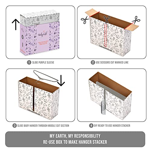 Babyrish Velvet Baby Hangers 30 Pack, Ultra Thin Nonslip Nursery Clothes Hangers With 8Pcs Cute Clothing Dividers And 10Pcs Hanger Clips For Baby Boys & Girls Closet Organizer, Grey Kids Hangers #TOP5