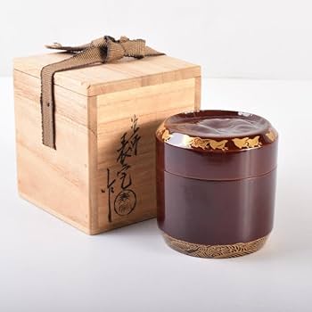 Amazon.co.jp: 茶道具 塗師 川瀬表完作 鳥蒔絵 棗 共箱 V 7027