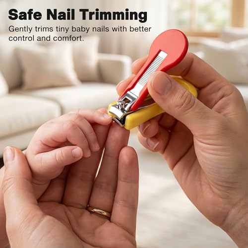 Image of Baybee Baby Nail Clipper with Skin Guard, Safety Nail Cutter for New Born Babies Infant Toddler, Manicure Pedicure Care | Baby Nail Cutter Clipper Care | Nail Clipper for New Born Baby (Pack of 2)