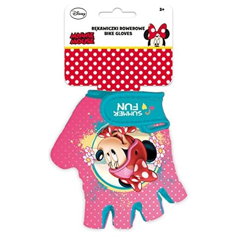 Disney Mädchen Minnie Mouse Fahrradhandschuhe, Mehrfarbig, S Cover