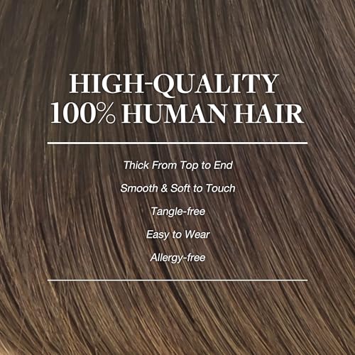 Image of GOO GOO Clip in Hair Extensions Real Human Hair, Remy Human Hair Extensions Clip ins for Women, Natural Human Hair, 18inch 150g 9Pcs, 1D /2C /4E Chocolate Dip Color Melt