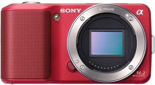 Sony a (Alpha) NEX-3 Cámara digital de 14.2 MP - Rojo (solo cuerpo)