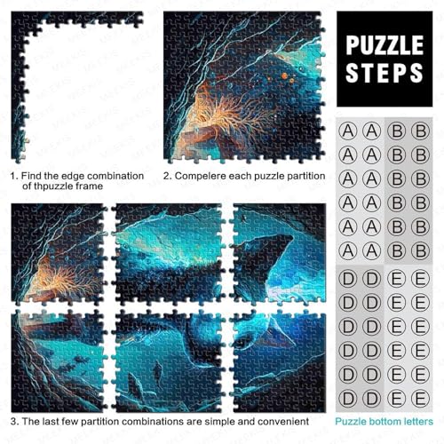 Puzzle de 1000 piezas de lobo místico: conecta con la magia y relájate en casa 5