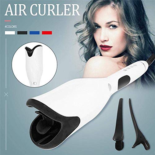 1 Inch Curling Iron,Automatic Curling Iron,Rotating Ceramic Curling Iron with LED Temperature Display and Timer, Rose Professional Air Spin N Curl Hair Curler-White.
