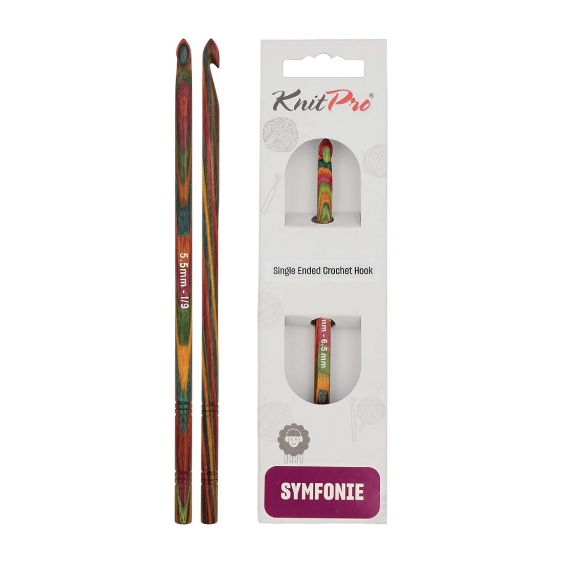 KnitPro Symfonie Single Ended Crochet Hook | 5.50mm