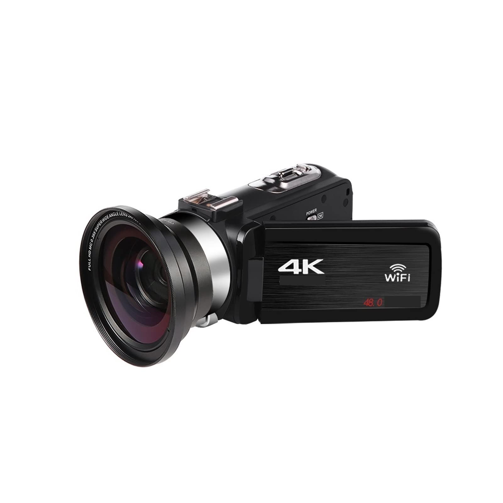 Fotocamera digitale, Fotocamere per la fotografia, Videocamera digitale Full 4K Videocamere Videocamere digitali Live Streaming Fotografia 18X Vlogging Recorder Webcam Ultra HD Portatile per i viaggi