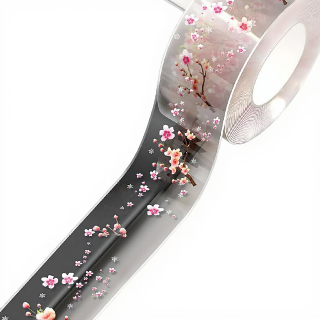 PVC Transparent Gap Sealant Tape | 3m Waterproof & Mildew-Proof Adhesive for Kitchen, Stove, Bath & Wall Corners | 4.2cm Width, Elegant Early Spring Peach Design.-image-15