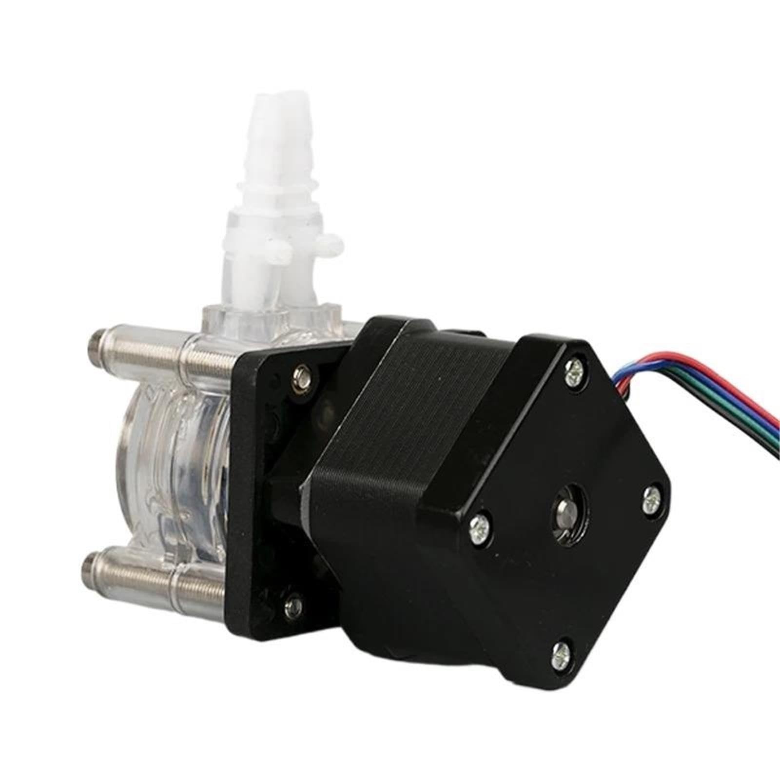 Pompe péristaltique à moteur pas à pas, pompe de titrage silencieuse industrielle 12V 24V(Transparent Head)