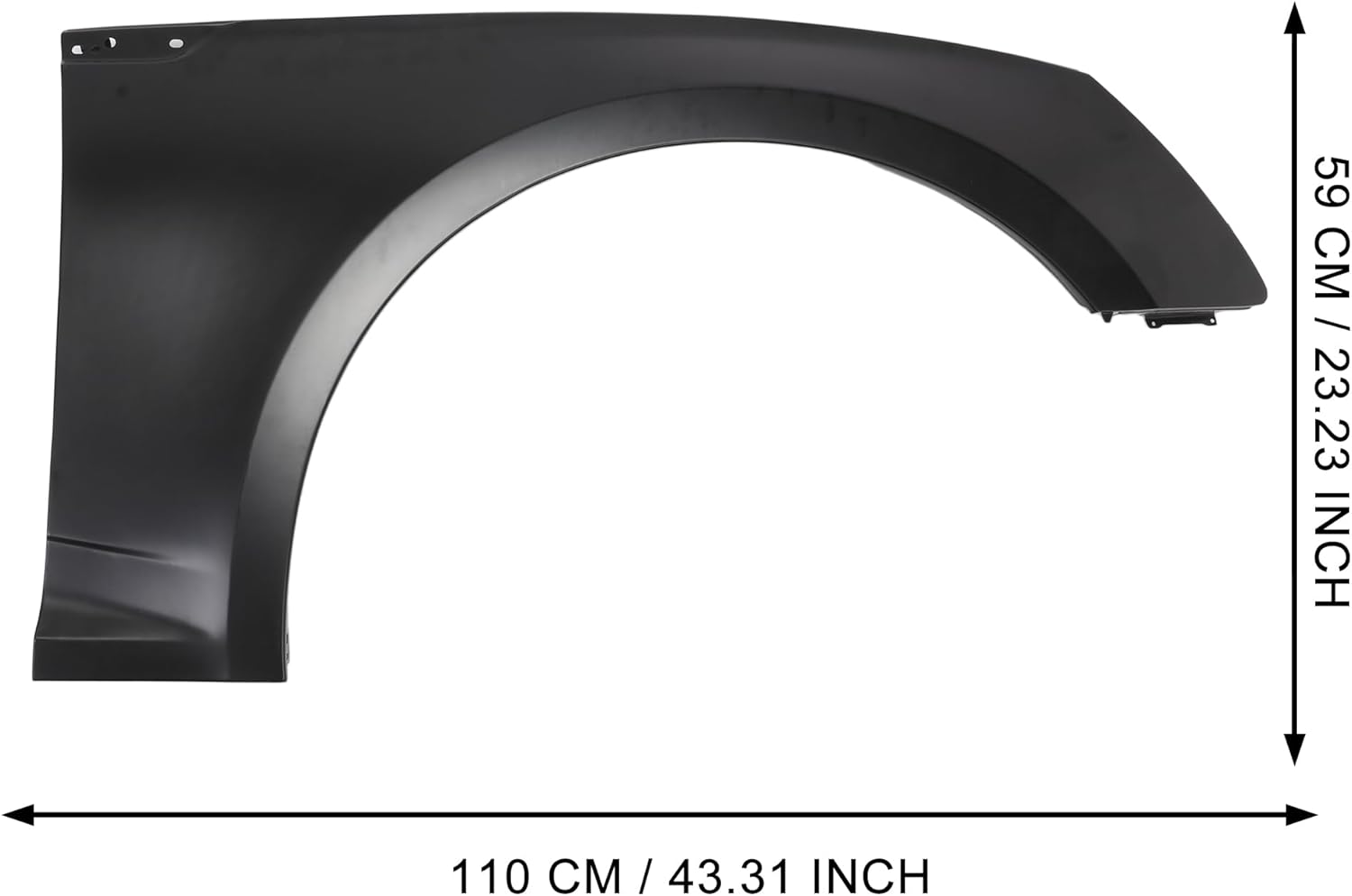 CAREONLINE Front Passenger Right Side Fender Compatible With 2018-2024 Au-di A5 S5，OEM:8W6821106B AU1241145（OL-NR5136251024）