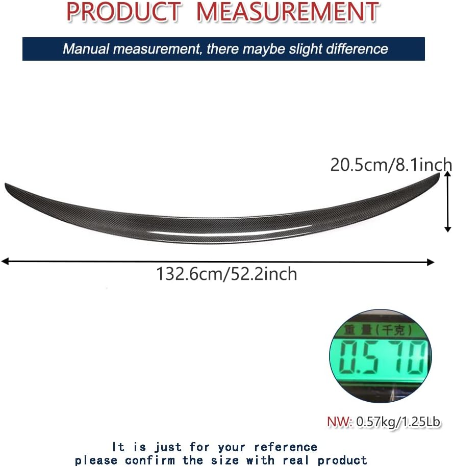 G11 Carbon Fiber Trunk Spoiler Compatible with 2016-2022 BMW (G11/G12) 7-Series 740i 745e 750Li 750i M760Li Sedan Custom Parts Trunk Lip High Kick Rear Wing Spoiler Body Kits Factory Outlet