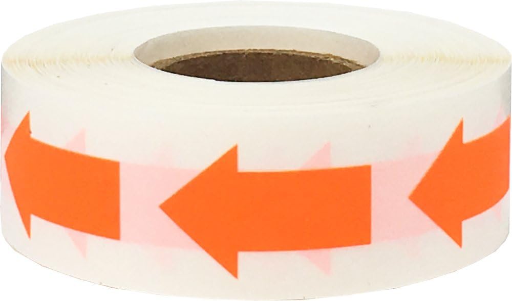 Color Coding Arrow Labels Fluorescent Red for Organizing Inventory 1 x 5/8 Inch 500 Total Adhesive Stickers