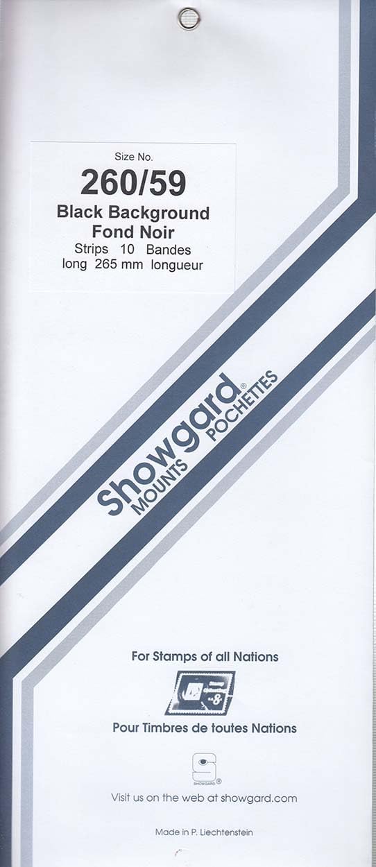 Strip Style Black Stamp Mounts Size 66