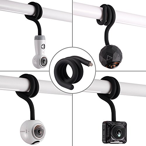Flexible Tripod Mount Pod by HOLACA, Selfie Stick for Samsung Gear 360,Gear 360 2017 Edition Cam,360fly 360¡ã Cam, Ricoh Theta S SC M15 Theta V, Nikon Keymission 170 360 and Garmin Virb 360 Camera