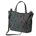 Frauen Top-Henkeltaschen Geometrische leuchtende Tasche PU-Leder Geldbörsen und Frauen Handtaschen Scherbe-Gitter-umweltfreundlicher holographischer Geldbeutel Damen Schultertasche (3136 M)