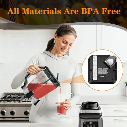 Image of BL660 BL770 Pitcher Replacement Locking Lid for Ninja,72 OZ Blenders Replacement Parts,Locking Lid Replacement Top Cover New Square Compatible with BL770AMZ BL740 BL772Q BL773CC0 BL665Q