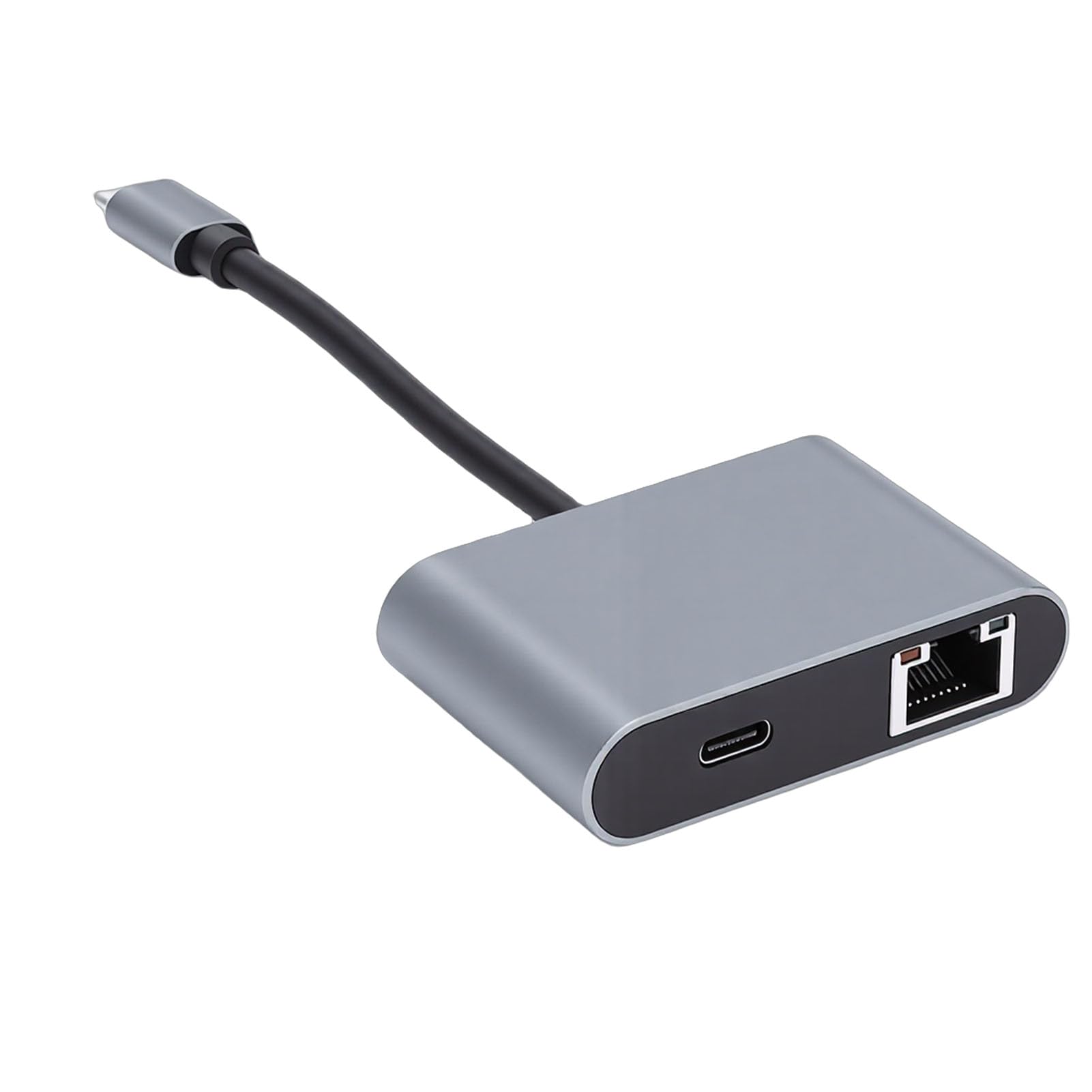 Adaptateur Ethernet Type C en aluminium haut de gamme pour connexion RJ45 stable de PC