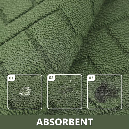 Image of hicorfe Kitchen Runner Rug,20 inchx59 inch+20 inchx32 inch Kitchen Set,Non-Slip Kitchen Mat