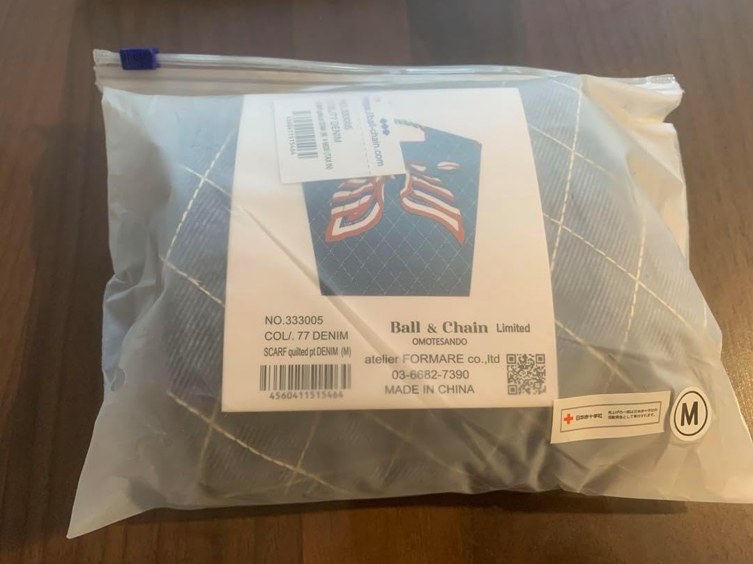 ボールアンドチェーン　表参道限定 デニムリボンM 完売品 完売品ボールアンドチェーン表参道限定デニムリボンM リボンデニム