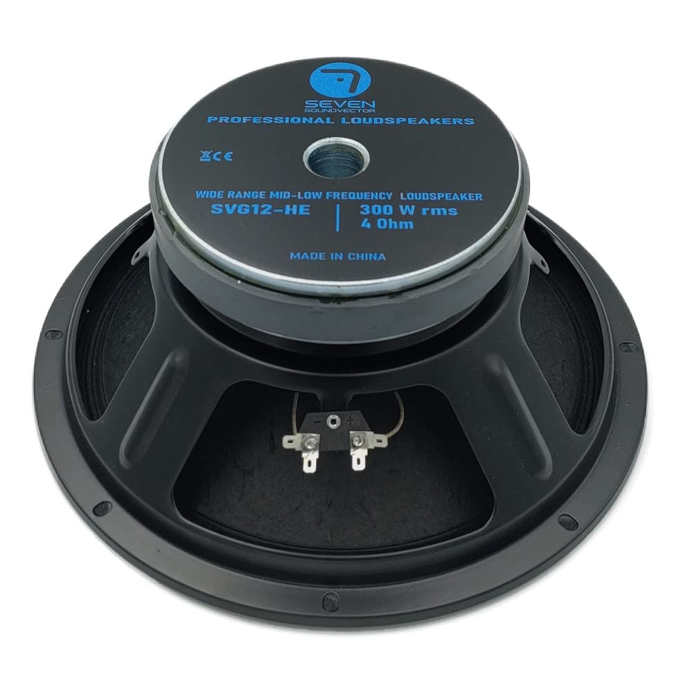 Seven Soundvector SVG12HE/4 Woofer 12 Pulgadas Altavoz Profesional de Grave Medio-Grave 4 Ohm 300W AES 600W Programa