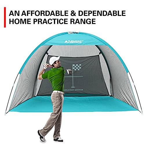 Rukket 10X6 Portable Golf Hitting Net, Tent Style Practice Driving Netting For Outdoor & Indoor Use, Professional Golfing At Home, Swing Training Aids For Golfers #TOP1