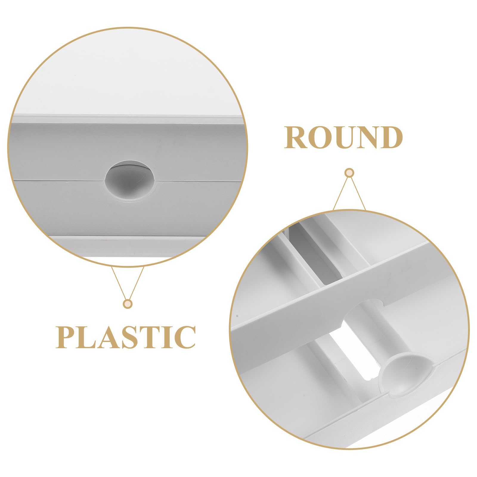 Rialzo per Monitor in Plastica Bianco con Cassetto Scorrevole, Bordi Delicati e Arrotondati, Supporto da Scrivania per Ufficio e Camera con Facile Organizzazione