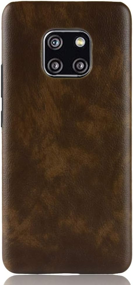 KNOB Huawei Mate 20 Pro Case,Litchi PU leather PC Case Cover Lightweight Scratch-resistant Protective Shell For Huawei Mate 20 Pro (Brown)