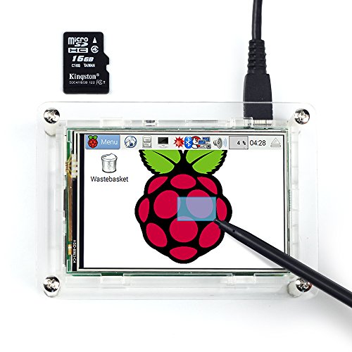 UCTRONICS 3.5 Inch SPI TFT LCD Display Kit with Touch Screen, Touch Pen, Case, 16GB SD Card Preinstalled Raspbian Software for Raspberry Pi 3 Mode B+,3 Mode B, Pi 2 Model B, Pi Zero, Pi B+