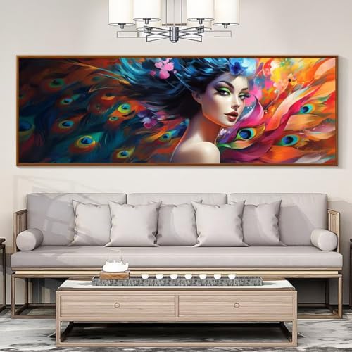 Peinture diamant adulte grand format : créez votre décoration murale DIY 40x120cm