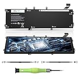 6gtpy 5xj28 gpm03 batteria compatibile per dell xps 15 9550 9560 9570 7590 p56f001 p56f002 precision 5510 5520 5530 5540 m5510 m5520 vostro 7500 5d91c 5041c 05041c 11,4v 97wh 6-zellen