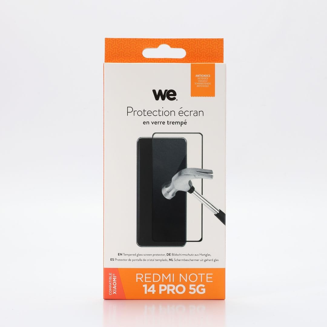 WE XIAOMI REDMI Note 14 Pro 4G / 5G - Cobertura completa 3D curvada - Compatible con REDMI Note 13 Pro+ / 14 Pro+