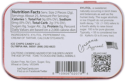 Ice Chips Xylitol Candy Tins (Candy Cane, 6 Pack) - Includes Band As Shown #TOP1