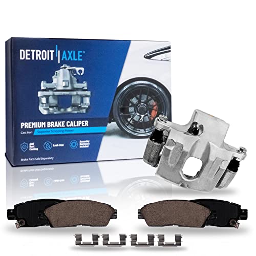 Image of Detroit Axle - Rear Right Brake Caliper Brake Pads Replacement for Trailblazer EXT SSR Envoy Rainier Ascender Bravada 9-7X - 3pc Set