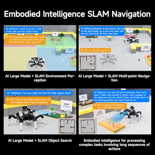 Image of Yahboom ROS2 Robotics Programming Develop Six-Legged Robots Raspberry Pi AI Large Model Voice Module, LiDAR, Servos,Supports SLAM Mapping Navigation