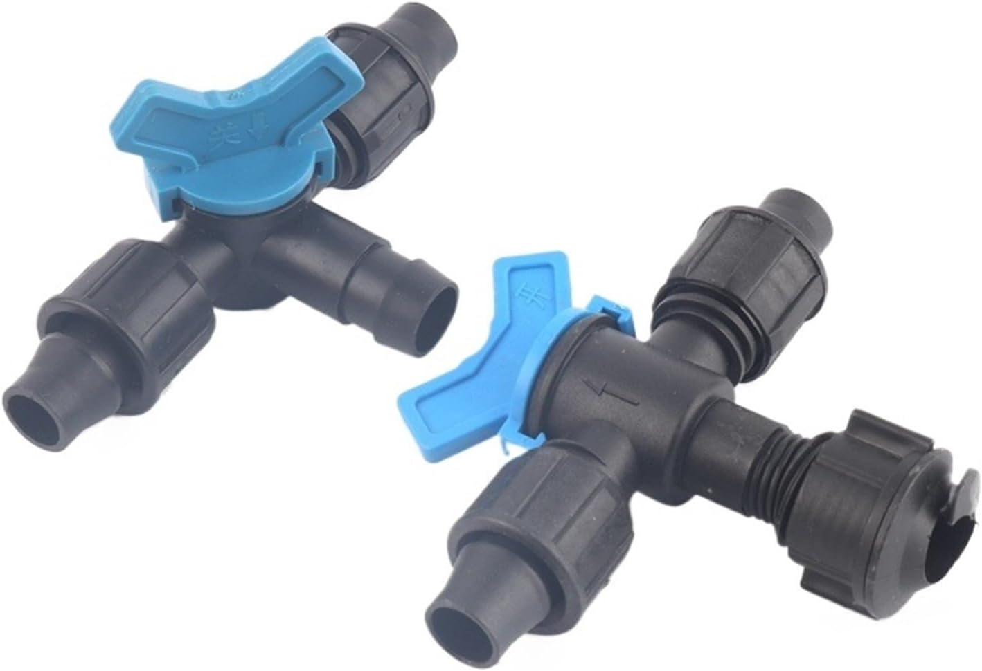 3pcs 16mm Drip Tape By-Pass Valve Micro Irrigation Hose Pipe Connectors Hard 3-Way Bypass with Washer Water Splitters(Harp Pipe Bypass)