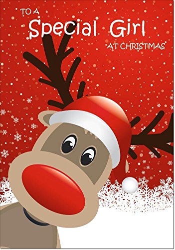 doodlecards Special Girl Christmas Card - Medium Size