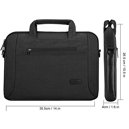 ProCase-14-156-Inch-Laptop-Bag-Messenger-Shoulder-Bag-Briefcase-Sleeve-Case-for-15-Macbook-Pro-14-15-156-Inch-Laptop-Ultrabook-Notebook-MacBook-Chromebook-Computer-Black