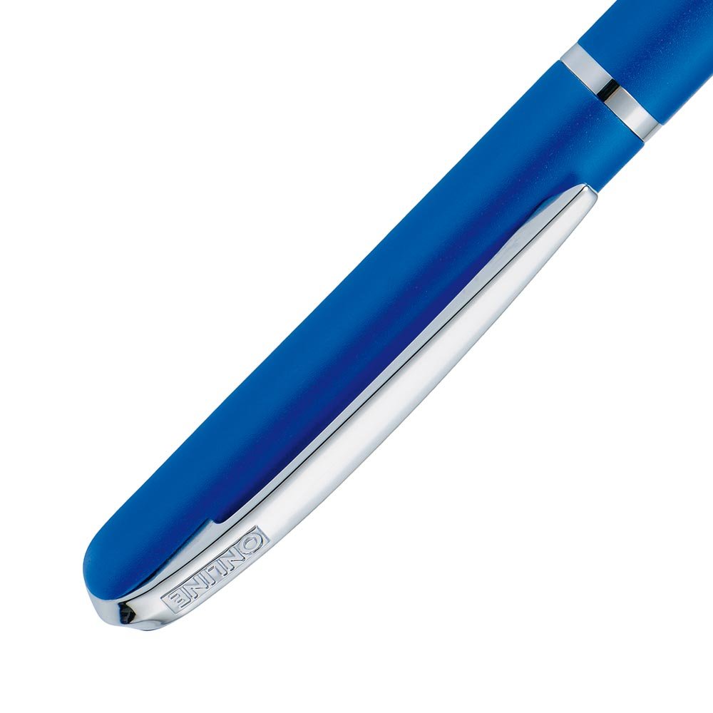 ONLINE Drehkugelschreiber Event Blue, aus Aluminium, mit „SoftFLOW“ Mine, Strichstärke 0.7mm, Schreibfarbe Schwarz, im attraktiven Geschenketui