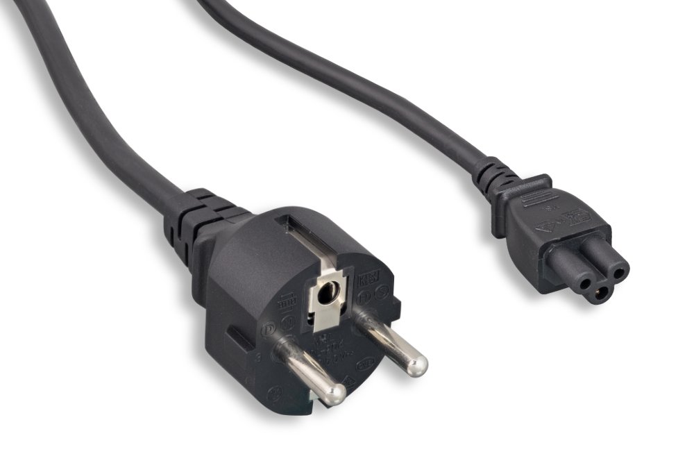 Cablelera ZADA41SA-06 European Notebook Cord Plug to IEC320 C5 6' 18 AWG 250V Power Cable