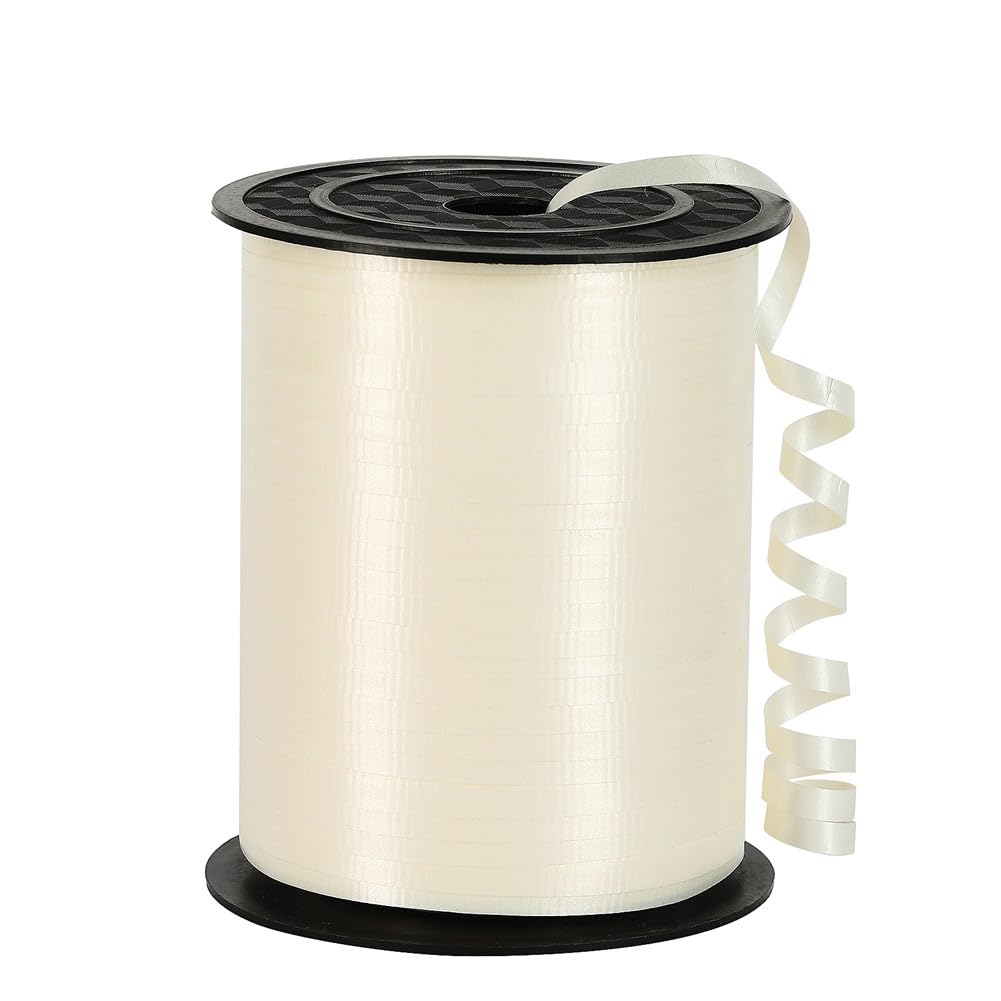 Ivory Ribbon,3/16 inch x 500 Yard Crimped Ivory Curling Ribbon for Gifts Wrapping, Birthday, Florists Crafting
