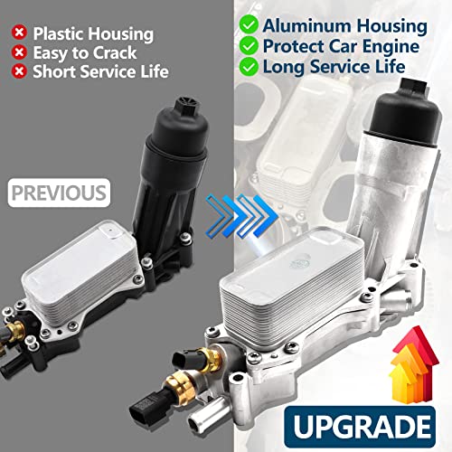 Aluminum Oil Filter Housing Engine Oil Cooler For 2011-2017 Dodge Charger Durango Challenger Journey Jeep Wrangler Cherokee Chrysler 200 300 Ram ProMaster 3.6L V6 for 926-876 926-959 68105583AF - Image 5